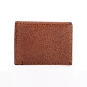 Alta calidad al por mayor de moda corto de cuero genuino dinero tarjetero hombres billetera plegable - Product Image 2