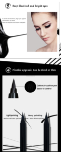 Tampons à double tête colorés 2 en 1 pour le maquillage des yeux, logo personnalisé biologique, taille S M L, stylo eyeliner liquide végétalien - Product Image 6