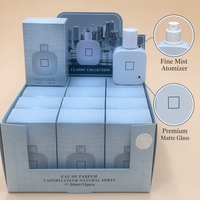 Flacon pulvérisateur de parfum en verre carré plat de luxe de 30 ml en gros avec boîte, ensemble d'emballage de parfum vide personnalisé, atomiseur rechargeable