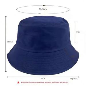 Chapeaux Bob Personnalisés en Coton Doublé Satin pour Hommes et Femmes, Casquettes d'Été à Bord Large et Dessus Plat, Couleur Unie, Idéales pour les Pêcheurs et les Loisirs - Product Image 2