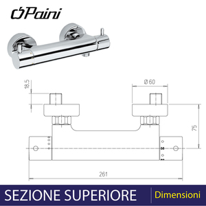 Outil de tournage externe de disque de mélangeur de douche thermostatique à levier unique chromé - Product Image 3