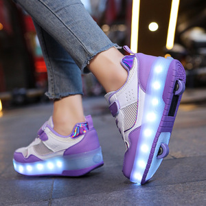 Patins à roulettes lumineux pour enfants, roues en plastique, pour jeux en plein air - Product Image 3