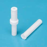 95% Alumina Ceramic Threaded Part Industrial Al2o3 Screwed Rod with Flange