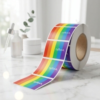 Rouleau d'étiquettes adhésives personnalisées avec logo imprimé, autocollant imperméable pour l'emballage des produits et la promotion de la marque