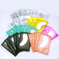Coussinets pour les yeux d'humidité professionnels patchs de cils Hydrogel de marque privée peluches de collagène jetables sous les coussinets de cils pour les yeux 50 pièces/sac