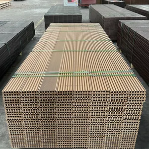 Placa de piso Wpc para deck de madeira de teca peruana para uso externo, amostra grátis, placa de deck composta avançada com ranhura de borda plana