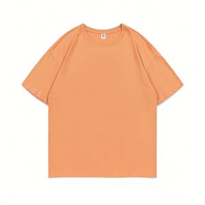 Design Custom Summer Short Sleeve <b>T</b>-shirt Pure Cotton Men's Loose Top Round Neck Solid Color <b>T</b>-shirt - Product Image 6