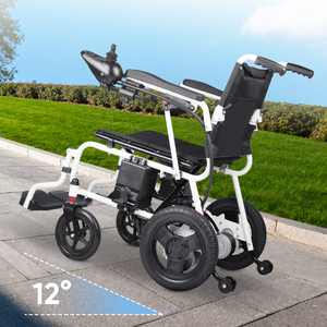 CE Cómodo y asequible Sistema de aviso de voz Silla de ruedas Compacta Fácil de plegar Silla de ruedas con control remoto opcional para discapacitados - Product Image 6