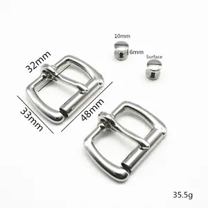 Plated Shiny Silver Solid Brass Buckles Roller Belts Hardware Pin Buckle for Bags Leather Belt Strap DIY Accessories 32mm