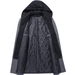 Manteau d'hiver pour homme, col double, grande taille, en laine, pour le commerce extérieur - Product Image 4