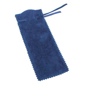 Small Sack Rectangular Velvet Suede <b>Drawstring</b> for Jewelry Necklaces Pens Watches Glasses Recyclable Customizable Printing - Product Image 1