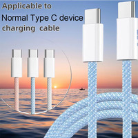 Câble de charge rapide PD 60W en nylon tressé SDL, Type-C vers Type-C, câble de données pour smartphones, cuivre pur, fabricant de Shenzhen