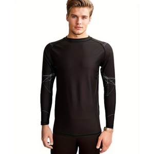 Wholesale <b>Surf</b> Shirts <b>Printed</b> Compression Shirt Long Sleeve Wholesale Polyester Sublimation Upf 50 Rashguard for Men - Product Image 1