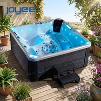 Bain de spa carré extérieur pour villa, jacuzzi en acrylique, spa chauffant JOYEE 5 personnes, best-seller