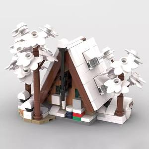 ตัวต่อเลื่อนหมู่บ้านซานต้า329ชิ้นบล็อกก่อสร้างขนาดเล็กสำหรับเป็นของขวัญคริสต์มาสร้านเค้กปริศนาอิฐของเล่นโมเดลการศึกษา - Product Image 6