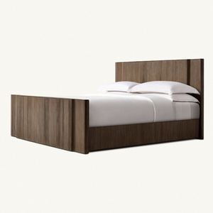 Cama de Plataforma de Madera Moderna, Simple y de Lujo, Tamaño Completo, Muebles de Interior, Cabecera y Pie de Cama de Madera, Cama Doble para Dormitorio - Product Image 6