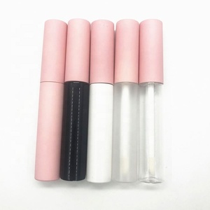 Tube de mascara en plastique de 5 ml et 10 ml avec applicateur pour cils, contenant de mascara rose avec bouchon - Product Image 3