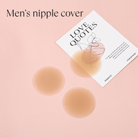 Cache-tétons en silicone solide pour hommes, forme ronde et triangulaire, 5 cm, invisibles, auto-adhésifs, pétales de poitrine, sport, OEM personnalisé, vente en gros