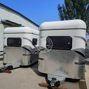 Remolque para Caballos de Fibra de Vidrio 2025 con Carga en Ángulo para 6 Caballos, Equipo Ecuestre para Transporte de Comida y Snacks - Product Image 2