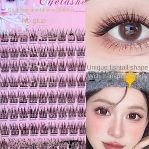 Faux cils 8 rangées sans colle, semi-faits à la main, style Girl Group, pour chien, renard, chat, lapin, effet yeux <span class=keywords><strong>manga</strong></span> Pure Desire, naturels et décontractés - Product Image 2