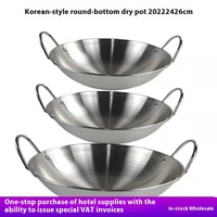Yolecen Vente en Gros Design Classique Double Oreille En Acier Inoxydable Hot Pot avec Antiadhésif Anti-Débordement Bar Poêle En Métal Alcool Pot Sec