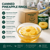 Geconserveerde ananasringen, op maat gemaakte private label ingeblikte fruit, rechtstreeks van de Chinese fabrikant.