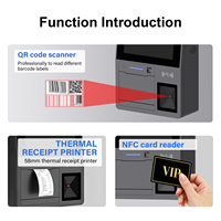 Scangle K3 Système de point de vente tout-en-un avec imprimante thermique de reçus de 58 mm supportant le scanner de codes à barres NFC et 2D
