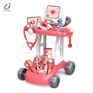 Troli Dokter Mainan Chengji, Peralatan Simulasi Interaktif dengan Lampu dan Musik, Edukasi Anak, Set Dokter untuk Anak Perempuan - Product Image 1