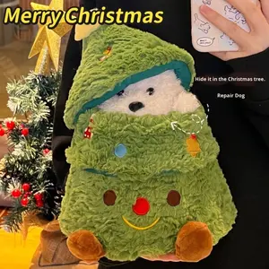 Noel Ağacı Peluş Köpek Oyuncak PP Pamuk Süper Yumuşak Çevre Dostu Yıkanabilir Stres Giderici Doğum Günü Hediyesi Gizli Köpek Yavrusu Noel - Product Image 1