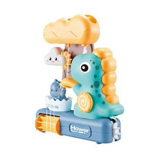 プラスチック製ウォータープレイセットに恐竜玩具回転スプレースプリンクラーベビーバスバスタブ付属品 - Product Image 1