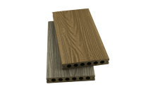 Plancher de balcon en WPC HDPE massif, antidérapant, ignifuge, en teck traditionnel, personnalisé LongWell, best-seller, épaisseur 22,5 mm, garantie 5 ans