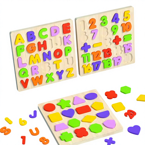 Rompecabezas <span class=keywords><strong>de</strong></span> <span class=keywords><strong>Madera</strong></span> 3D Montessori para Niños, Tablero <span class=keywords><strong>de</strong></span> <span class=keywords><strong>Letras</strong></span> y Números del Alfabeto, Pintura Ecológica, Juguetes Educativos <span class=keywords><strong>de</strong></span> Geometría Cognitiva Temprana - Product Image 5