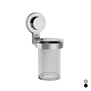 Portavasos Negro de 7.6 x 17.8 x 12 cm, Contenedor de Vidrio para Montar en la Pared, Almacenamiento para Baño - Product Image 1