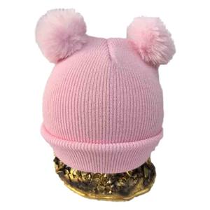 <span class=keywords><strong>Bonnet</strong></span> à double <span class=keywords><strong>pompon</strong></span> personnalisable pour enfants, hiver, filles et garçons, <span class=keywords><strong>pompon</strong></span> en acrylique, fourrure tricotée, image de personnage - Product Image 5
