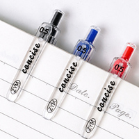 Pulpen Plastik Tinta Gel Multi-warna 0.5mm - Tulisan Halus, Dapat Ditarik, Perlengkapan Kantor Sekolah, Hadiah Promosi, Cetak Kustom