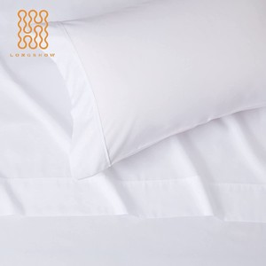 Sarung <span class=keywords><strong>Bantal</strong></span> Katun Polos 200 Thread Count Warna Putih untuk Perlengkapan Tempat Tidur Hotel - Product Image 2
