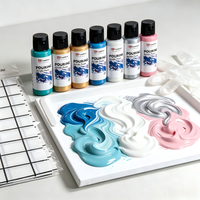 Kit de peinture acrylique non toxique pour coulage artistique, haute couvrance, pour étudiants, DIY, peinture acrylique métallique pour coulage sur toile, motif ours