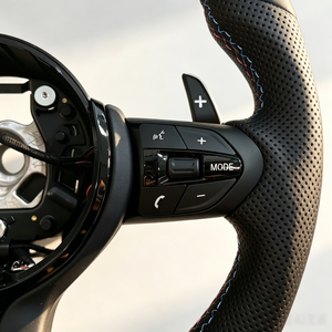 Volante Deportivo Ergonómico y Confortable para <span class=keywords><strong>BMW</strong></span> F30 E90 M3 <span class=keywords><strong>M5</strong></span> F07 F40 F80 X1 X2 X3 X4 con Costuras Cosidas a Mano, Fácil Instalación - Product Image 3