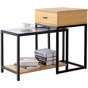 Cross-border exclusive creative extended small coffee <b>table</b>, bedroom tempered <b>glass</b> shelf, living room sofa <b>side</b> <b>table</b> wholesale - Product Image 1