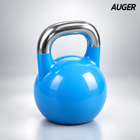 Ensemble de kettlebells de compétition en acier de qualité commerciale pour l'entraînement de force (codées par couleur, support OEM)