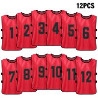 6/12 Maillots de football pour enfants à séchage rapide, dossards numérotés pour l'entraînement sportif des jeunes, gilets de sport 6/12