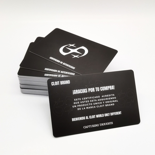 Customized LOGO Printing Certificate of Authenticity Card with NFC Function Chip