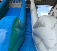 Grand Combo Commercial de Jeux Gonflables : Toboggan Aquatique, Mur d'Escalade Adhésif, Château Gonflable et Mur de Saut pour Fêtes