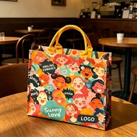 Sac tissé en PP laminé, sac publicitaire personnalisé imprimé, sac résistant à la déchirure pour les foires commerciales, les expositions, les événements