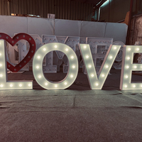 Enseigne au néon personnalisée de grande taille pour mariage, lettres géantes blanches « Love », enseigne lumineuse LED pour la maison, le centre commercial, l'entreprise, le parc, les bâtiments, en acier inoxydable, DC