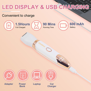 SOLIMPIA Depiladora Facial 5 en 1, Afeitadora Facial, Recortadora de Bikini, Depiladora Portátil para Mujer, Depiladora Eléctrica con Pantalla LED - Product Image 5