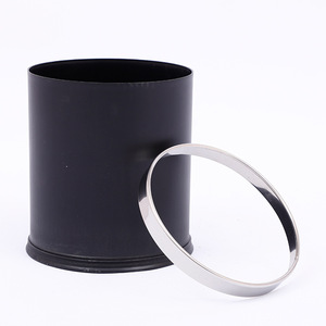 Waste Bin 10L Cylindrical Gray Diamond Pattern <b>Fire</b> Resistant Indoor Use - Product Image 5
