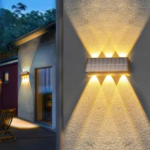 Aplique de pared LED con energía Solar para exteriores, iluminación hacia arriba y hacia abajo, lámpara de pared Solar impermeable para casa de campo, valla, pasillo - Product Image 6