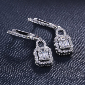 Orecchini Pendenti Concentrici da Donna, Orecchini Geometrici Scintillanti, Gioielli alla Moda per Feste e Uso Quotidiano - Product Image 6
