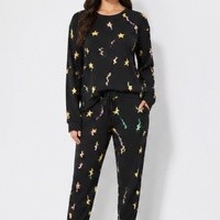 Ensembles de pyjamas 2 pièces pour femme, ensemble pantalon à manches longues, vêtements de maison en coton pour l'automne et l'hiver, vêtements de nuit chauds, vêtements de nuit thermiques pour femmes